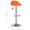 vidaXL Barhocker 2 Stk. Orange Kunstleder