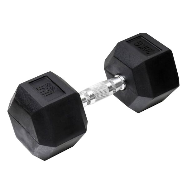 Orange Gym Hex-Hantel 20 kg Schwarz