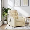 vidaXL Massage-Relaxsessel, cremefarbener Stoff