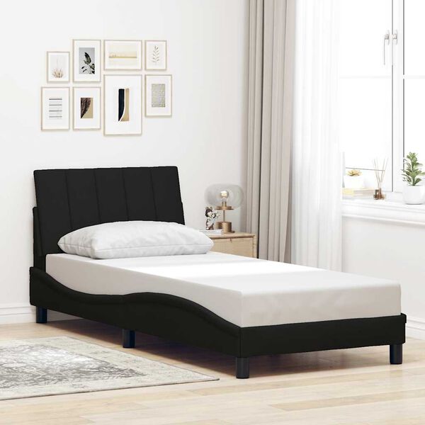 vidaXL Bettgestell ohne Matratze "Hanko" Schwarz 80x200 cm Stoff