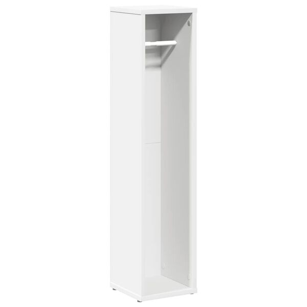 vidaXL Badezimmerschrank mit Rollenhalter Wei&szlig; 20,5x20x90 cm