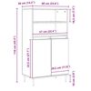 vidaXL Highboard Artisan-Eiche 60x36x110 cm Holzwerkstoff
