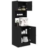 vidaXL K&uuml;chenbuffet 2 pcs Schwarz Eichen-Optik 60 x 50 x 180 cm