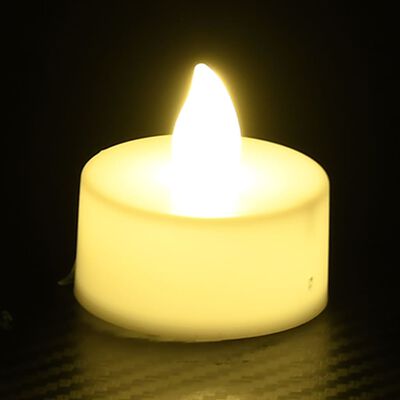 vidaXL LED-Teelichter 50 Stk. Flammenlos Elektrisch Warmweiß