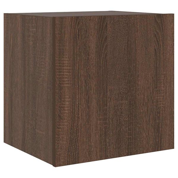 vidaXL TV-Wandschrank mit LED-Leuchten Braun Eichen-Optik 40,5x35x40cm