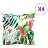 vidaXL Zierkissen 4 Stk. Mehrfarbig 60x60 cm Stoff