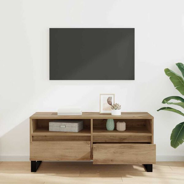 vidaXL TV-Schr&auml;nk mit Schubladen Artisan-Eiche 100 x 34,5 x 44,5 cm