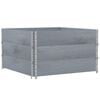 vidaXL Pflanzkasten Grau 100x100 cm Massivholz Kiefer