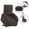 vidaXL Massagesessel mit Aufstehhilfe Dunkelbraun Stoff