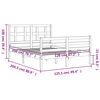 vidaXL Massivholzbett mit Kopfteil 120x200 cm