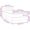 vidaXL Boxspringbett mit Matratze & LED Rosa 80x220 cm Samt