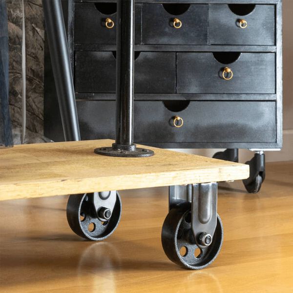 Mac Lean Lenkrolle 92 mm 4 Stk. Schwarz