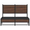 vidaXL Metallbett ohne Matratze Braun Eichen-Optik 120x200 cm
