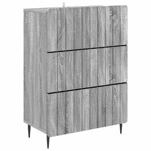 vidaXL Schubladenschrank Graues Sonoma 66 x 34,5 x 92 cm Holzwerkstoff