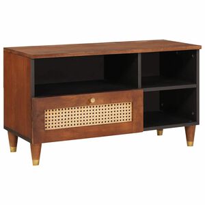 vidaXL TV-Schr&auml;nk Braun 80 x 33,5 x 46 cm Massivholz Mango