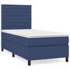 vidaXL Boxspringbett mit Matratze Blau 80x200 cm Stoff