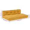 vidaXL Pallet Sofa Kissen Gelb Stoff