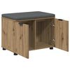 vidaXL Flurbank mit Kissen mit Speicher Artisan-Eiche 60 x 38 x 46 cm