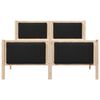 vidaXL Bettgestell Braun und Schwarz 140 x 190 cm Massivholz Kiefer