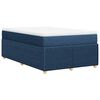 vidaXL Boxspringbett mit Matratze Blau 120x200 cm Stoff