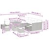 vidaXL Gartensofa-set 12 pcs Schwarz Poly-Rattan