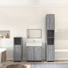 vidaXL 4-tlg. Badm&ouml;bel-Set Grau Sonoma Holzwerkstoff