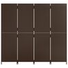 vidaXL Paravent 4-tlg. Braun Poly Rattan