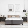 vidaXL Bettrahmen mit Matratze Grau 140 x 190 cm Stoff