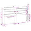 vidaXL Kopfteil mit Ablagen Wei&szlig; 140 cm Massivholz Kiefer