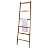 Bathroom Solutions Leiter-Handtuchhalter mit 6 Stangen Holz Natur