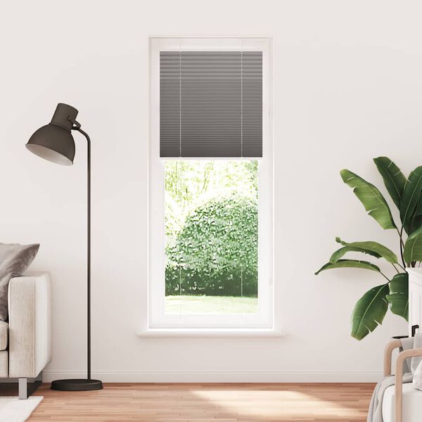 vidaXL Plissee Anthrazit 70x200 cm Stoffbreite 69,4 cm Polyester