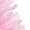 vidaXL K&uuml;nstlicher Weihnachtsbaum mit Beleuchtung & Kugeln Rosa 180cm