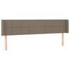 vidaXL LED Kopfteil Taupe 163x16x78/88 cm Stoff