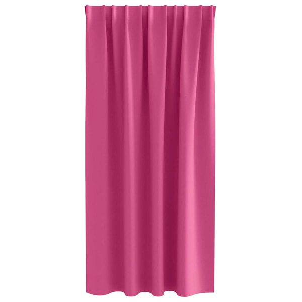 vidaXL Verdunkelungs-Vorh&auml;nge mit Ringen 2 pcs Helles Pink