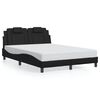 vidaXL Bettgestell "Viana" mit LED ohne Matratze Schwarz 120x200 cm