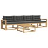 vidaXL Outdoor-Sofagarnitur 4 stk. Wei&szlig; und Anthrazit