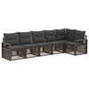 vidaXL Gartensofa-set 6 stk. Grau Poly-Rattan