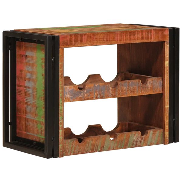 vidaXL Weinregal Braun 100 x 45 x 33 cm Massives Altholz