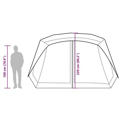 vidaXL Familienzelt 10 Personen Grün Quick Release Wasserdicht