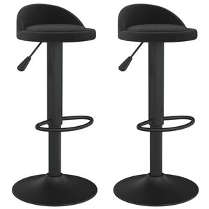 vidaXL Barhocker 2 Stk. Schwarz Samt