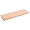 vidaXL Tischplatte Hellbraun 120x40x(2-4)cm Massivholz Eiche Behandelt