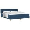 vidaXL Boxspringbett mit Kopfteil Blau 180 x 200 cm Stoff