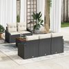 vidaXL Gartensofa-set mit Speicher 6 pcs Schwarz und Creme Poly-Rattan