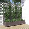 vidaXL Garten-Pflanzgefäß mit Spalier Braun 120 x 40 x 121,5 cm PP