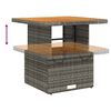 vidaXL 3-tlg. Garten-Lounge-Set mit Kissen Grau Poly Rattan