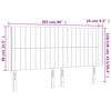 vidaXL LED Kopfteil Dunkelbraun 203x16x118/128 cm Stoff