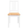 vidaXL Esszimmerstühle 2 Stk. Weiß Massivholz Gummibaum