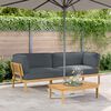 vidaXL Sofa Set mit Kissen Uni 2 pcs Anthrazit Massivholz Akazie
