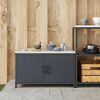 vidaXL K&uuml;chenaufbewahrung mit Regal Anthrazit 60 x 50 x 92 cm Stahl