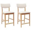 vidaXL Esszimmerst&uuml;hle 2 pcs Natur 48 x 49 x 95 cm Massives Gummiholz